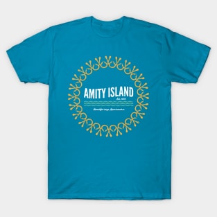 Amity Island Circle logo Vintage T-Shirt